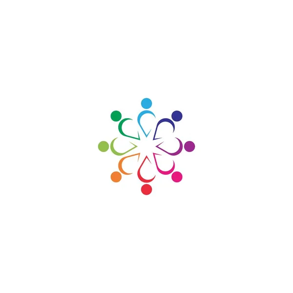 Vorlagenvektor Für Community Netzwerk Und Soziales Logo — Stockvektor