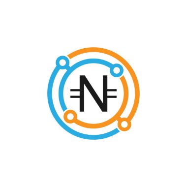 Şifreli para simgesi tasarım vektörü