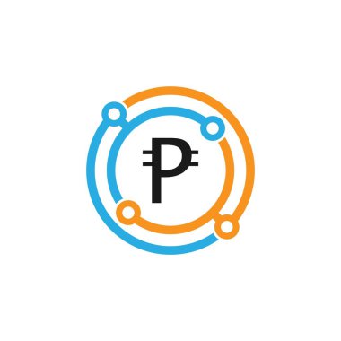 Şifreli para simgesi tasarım vektörü