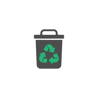 İşaret simgesi geri dönüşüm dairesi tasarım vektörü