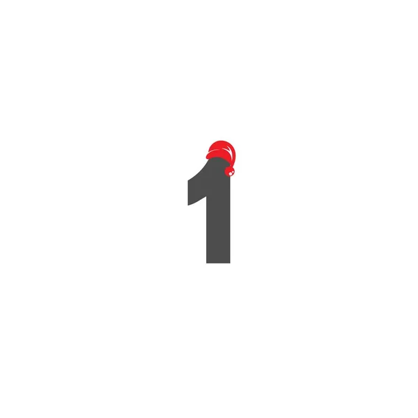 Number1 Babbo Natale Concept Design Illustrazione — Vettoriale Stock