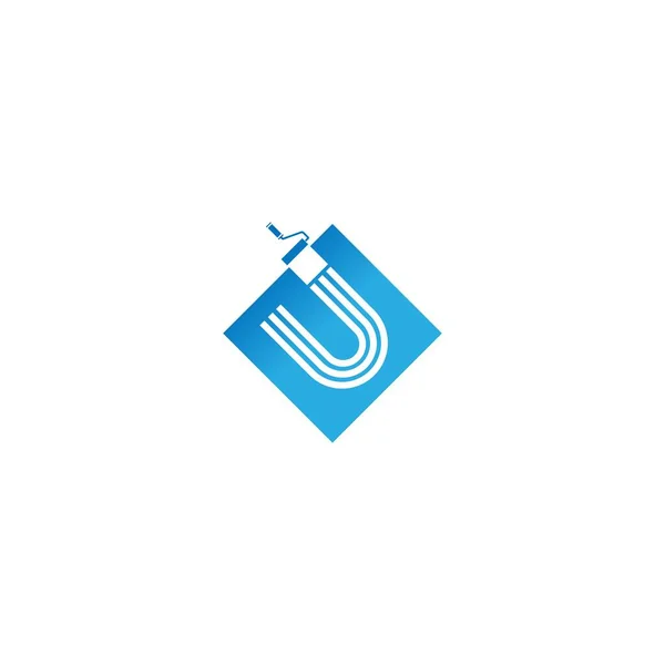 Paint Logo Font Design Concept Illustrator — Stock Vector