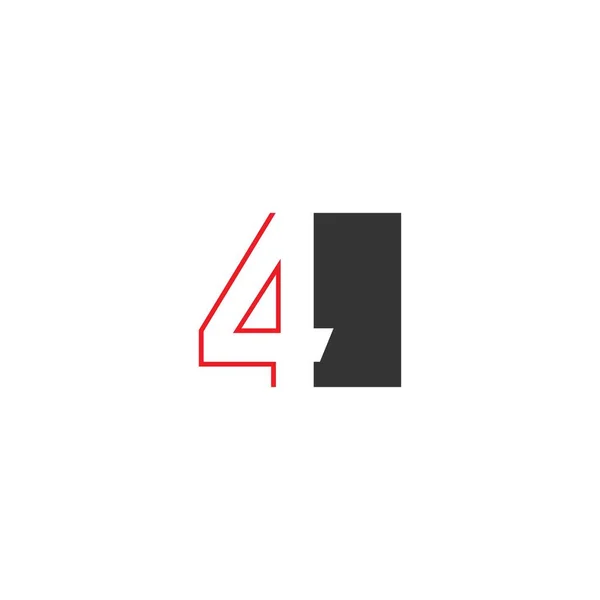 Nummer Quadratischen Gestaltungskonzept — Stockvektor