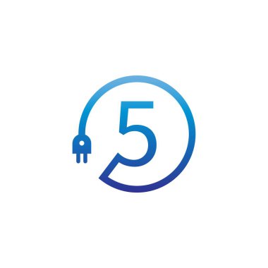 5 numaralı logo simgesini oluşturan güç kablosu