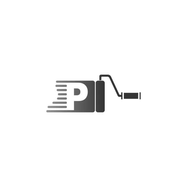 Paint Logo Letter Design Concept — Stock Vector