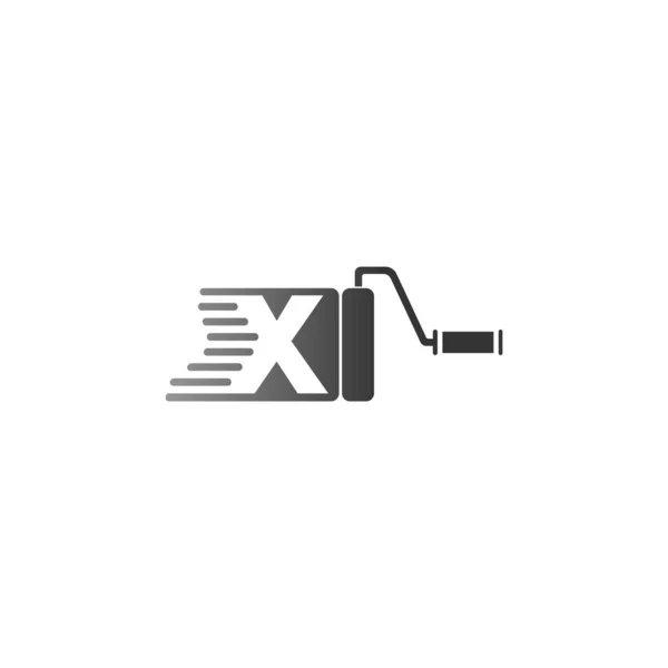 ペイントロゴレターXデザインコンセプト — ストックベクタ