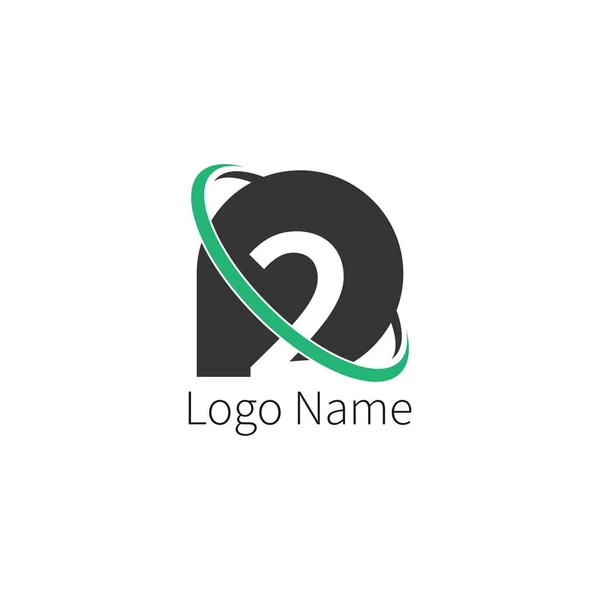 Nummer Cirkel Ikon Logotyp Designnummer Ikon Cirkel Koncept Illustration — Stock vektor
