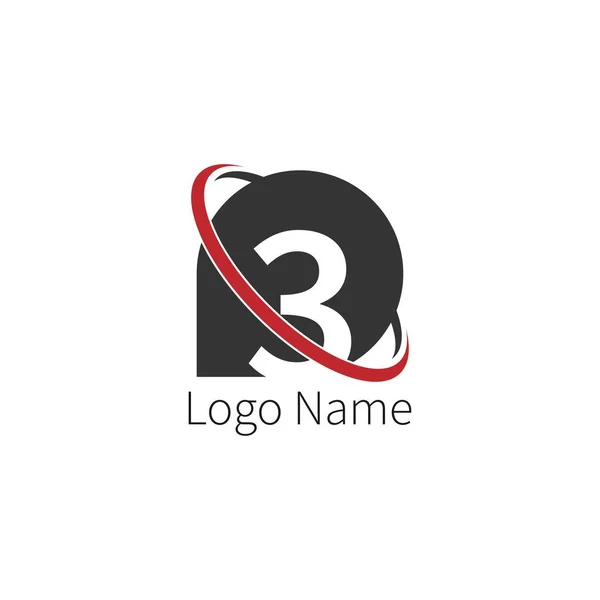 아이콘 Logo Design Number Icon Circle — 스톡 벡터
