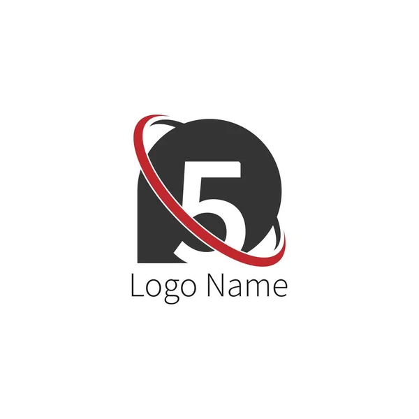 Numero Cerchio Icona Logo Numero Design Icona Cerchio Concetto Illustrazione — Vettoriale Stock