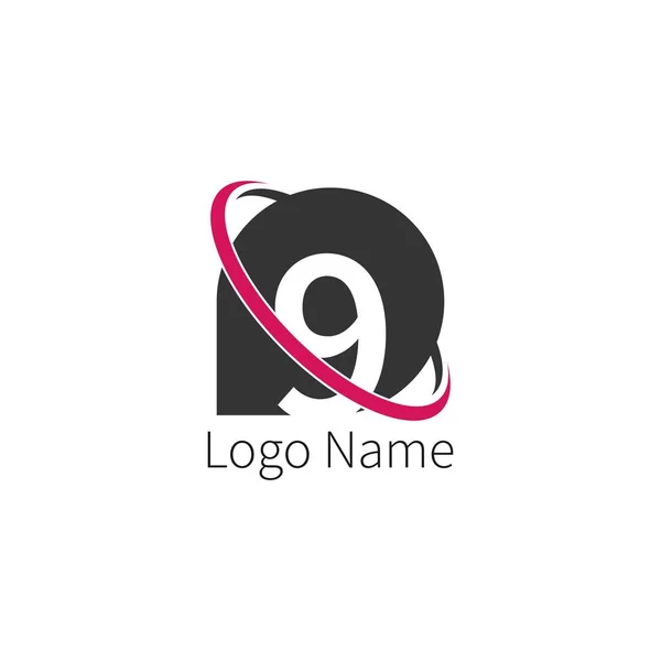 아이콘 Logo Design Number Icon Circle — 스톡 벡터