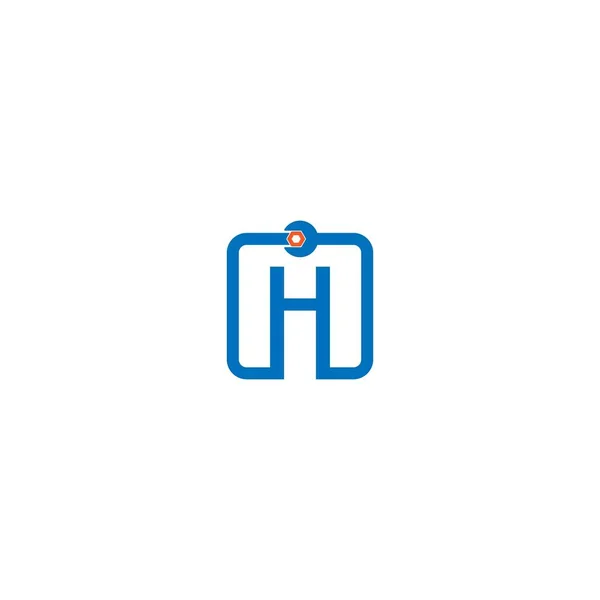 Harfi Logo Simgesi Anahtar Cıvata Tasarımı Konsepti Oluşturur — Stok Vektör