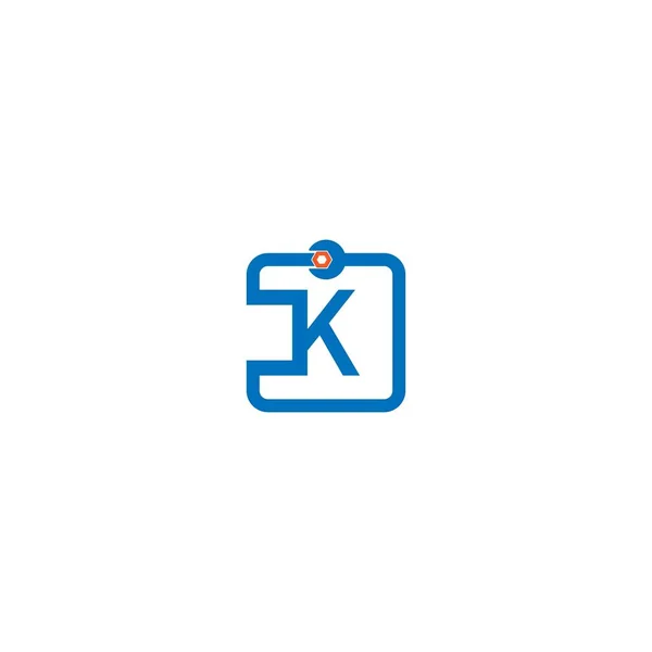 Buchstabe Logo Symbol Bildet Ein Schraubenschlüssel Und Schrauben Design Konzept — Stockvektor