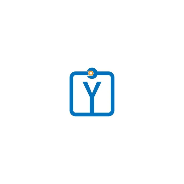 Letra Icono Del Logotipo Que Forma Concepto Diseño Llave Perno — Vector de stock