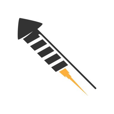 Havai fişek simgesi tasarım şablonu çizimi