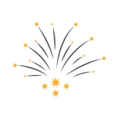 Havai fişek simgesi tasarım şablonu çizimi