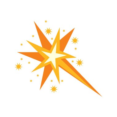 Havai fişek simgesi tasarım şablonu çizimi