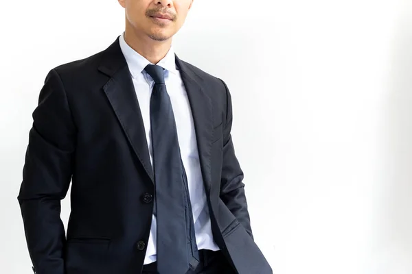 Asian Businessman Suit White Background — Stock Photo, Image