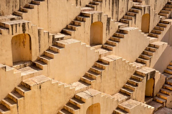 Arquitetura Escadas Abhaneri Baori Stepwell Jaipur Rajasthan Índia — Fotografia de Stock