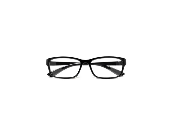 Lunettes de vue monture noire isolées sur fond blanc . — Photo