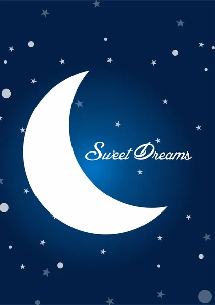 Sweet Dreams Moon Little Star Graphic Wall Art Print Poster Illustration Background Wallpaper Abstract Design Element Graphic Resources