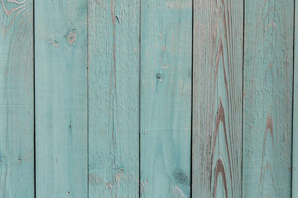 Hout Textuur Een Oude Houten Muur Geschilderd Turquoise Gesnipperde Verf Stockfoto