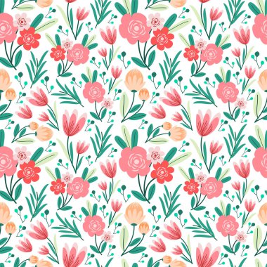 Renkli Çiçeksiz Desen