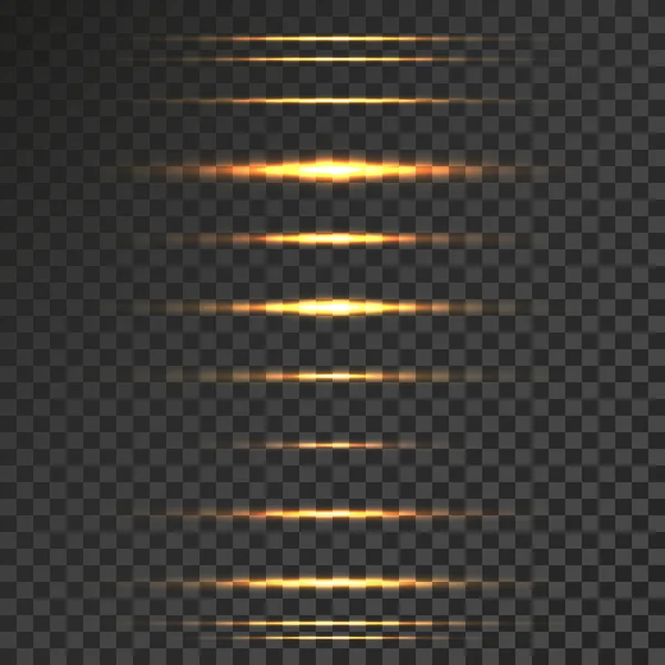 Lignes Lumineuses Abstraites Sur Fond Transparent Illustration Vectorielle Utilisation Facile — Image vectorielle