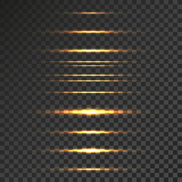 Lignes Lumineuses Abstraites Sur Fond Transparent Illustration Vectorielle Utilisation Facile — Image vectorielle