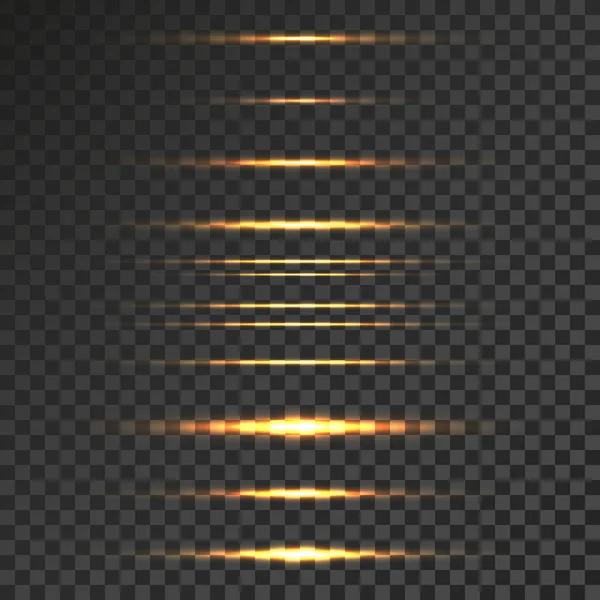 Lignes Lumineuses Abstraites Sur Fond Transparent Illustration Vectorielle Utilisation Facile — Image vectorielle