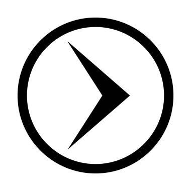 Sağ ok ana hatları simgesi. Mobil konsept ve web tasarımı için sembol, logo illüstrasyonu