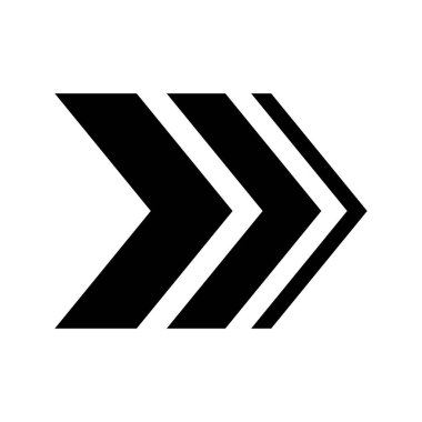 Sağ ok ana hatları simgesi. Mobil konsept ve web tasarımı için sembol, logo illüstrasyonu