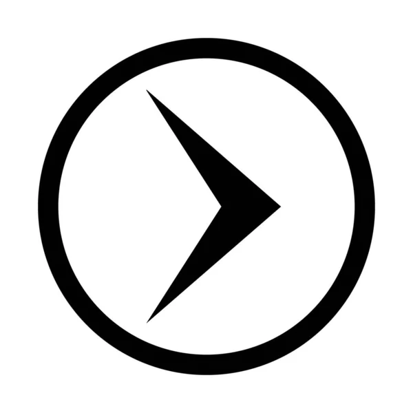 Εικόνα Περίγραμμα Δεξιού Βέλους Σύμβολο Λογότυπο Εικονογράφηση Για Την Κινητή — Διανυσματικό Αρχείο