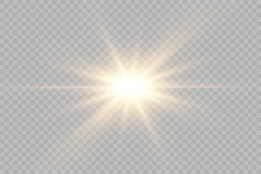Vektör şeffaf güneş ışığı özel lens flaş efekti. Ön güneş merceği flaşı. Işığın ışığında vektör bulanıklığı.