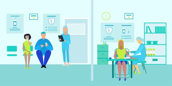 Dokunulmazlık sağlığı için aşı kavramı. 