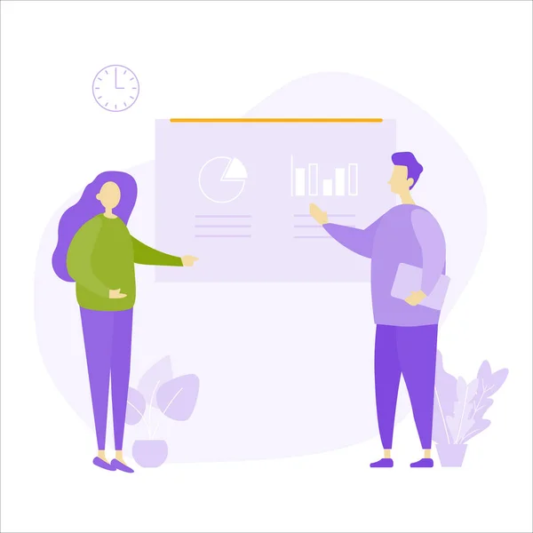 Gençler iş görüşmeleri hakkında konuşuyorlar. Grafik ve diyagramla döndür. 