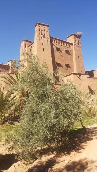 Vista Interior Ait Ben Haddou Marruecos Casas Barro Día Soleado —  Fotos de Stock