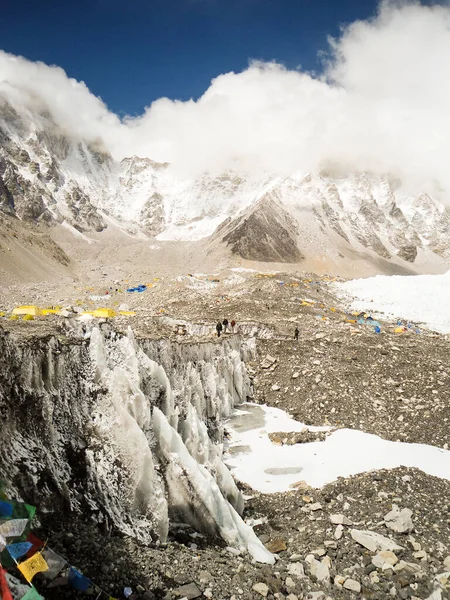 Tendas Acampamento Base Everest Nepal — Fotografia de Stock