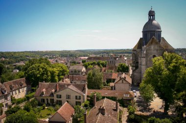 Fransa 'nın Provins şehrinin hava görüntüsü