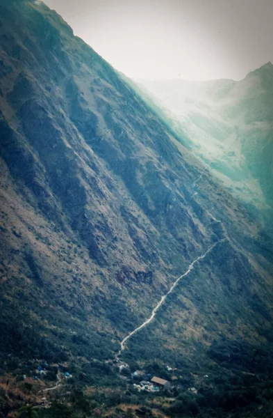 Prachtig Uitzicht Hut Bij Inca Trail Naar Macchu Picchu Peru — Stockfoto