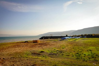 Güzel güneşli bir günde ve Gren vadisinde Celile 'nin panoramik manzarası
