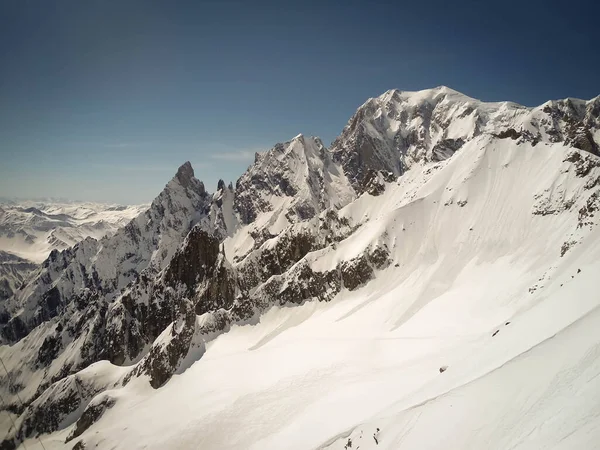 Montagnes Étonnantes Dans Les Alpes Italiennes Depuis Téléphérique Courmayer Italie — Photo