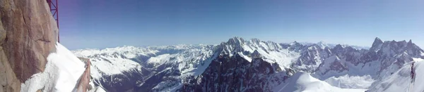 Panoramablick Auf Die Italienischen Alpen Einem Klaren Tag Stockfoto