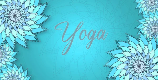 Mandala Hintergrund Mit Dem Text Yoga Juni Hintergrund Design Plakat — Stockfoto