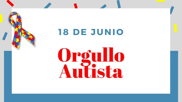 Autistische Trots Dag Juni Vakantie Concept Sjabloon Voor Achtergrond Banner — Stockfoto