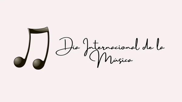 Design Spanska För World Music Day Illustration Banderoll Kort För — Stockfoto