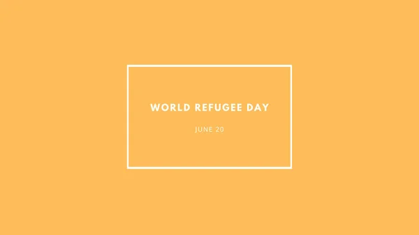 Banner Affisch Design Eller Illustration Med Texten World Refugee Day — Stockfoto