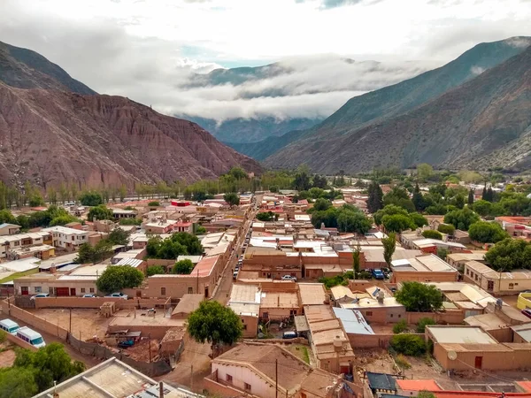 Maimara Jujuy Argentyna Stycznia 2020 Widok Góry Wioskę Purmamarca Quebrada — Zdjęcie stockowe