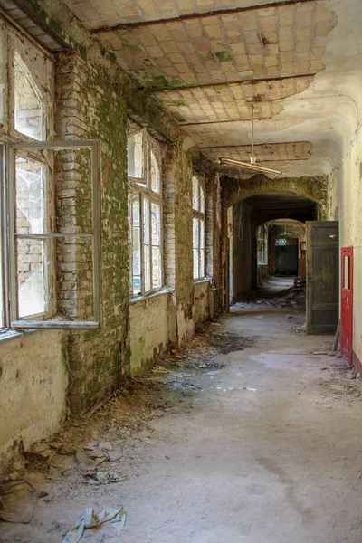 Ruínas Beelitz Heilsttten Lugar Perdido Berlim Brandeburgo — Fotografia de Stock