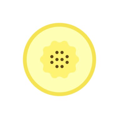 Muz dilimi basit vektör illüstrasyon tasarımı