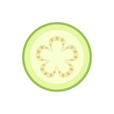 Yeşil guava dilimi basit vektör illüstrasyon tasarımı